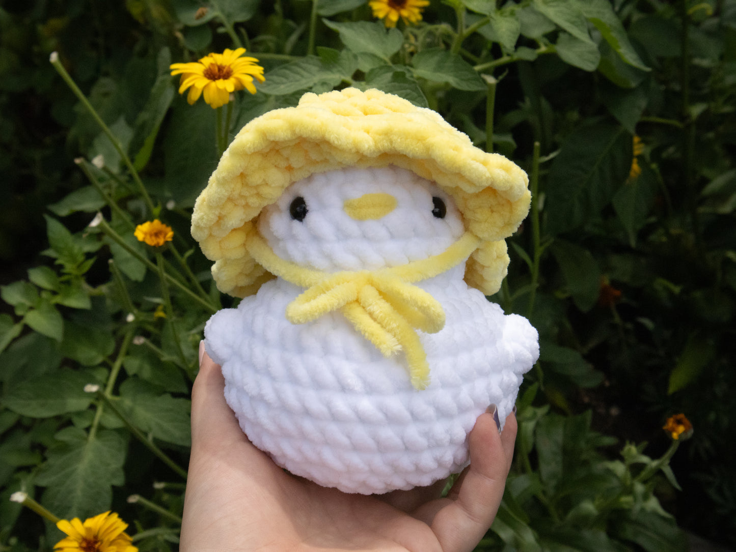 Duck Plushie with Removable Hat