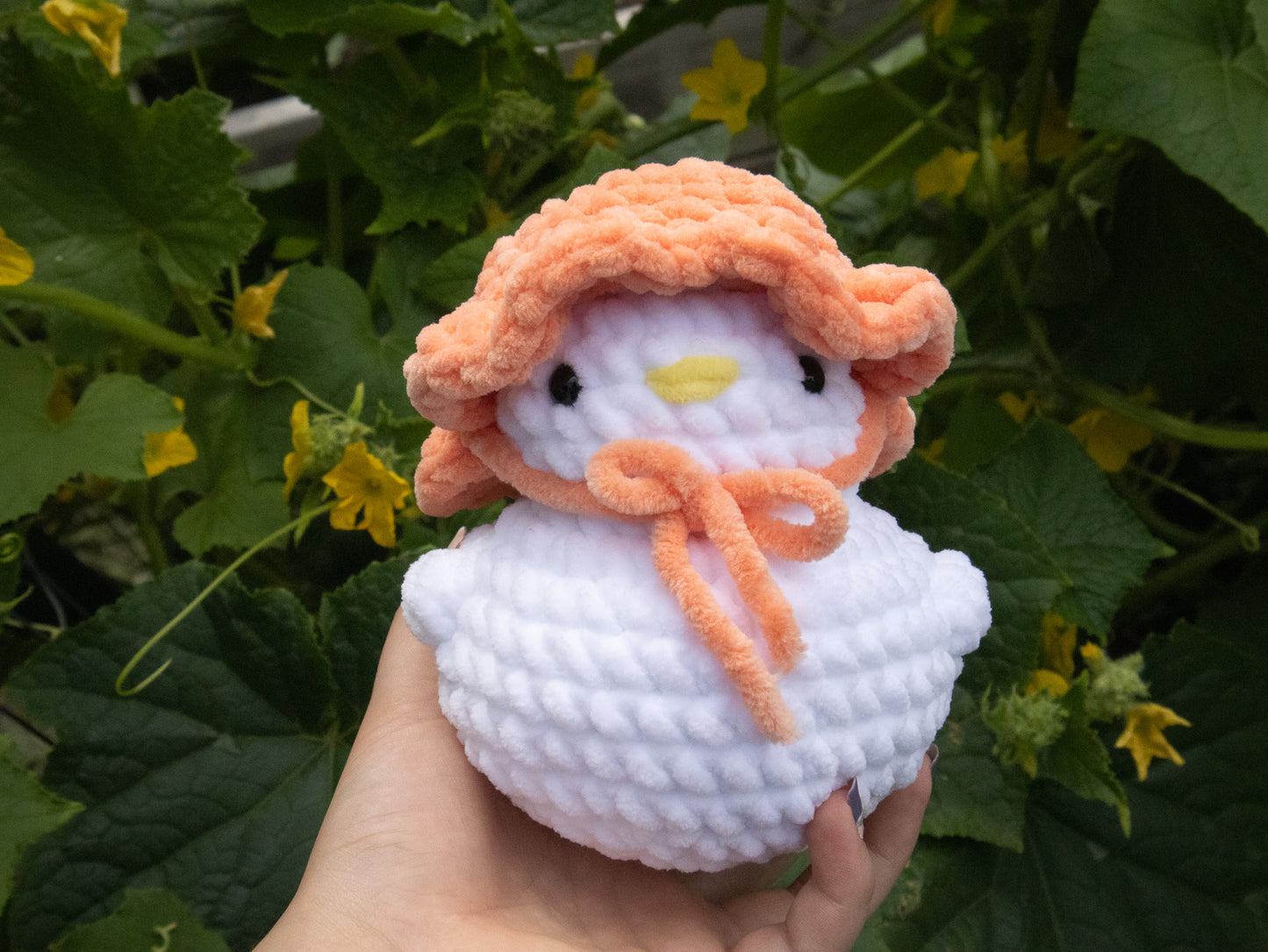 Duck Plushie with Removable Hat